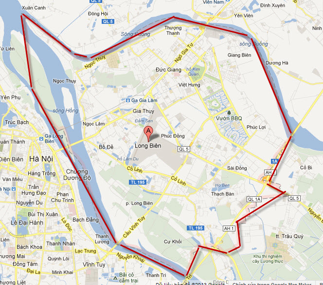 Bản đồ vệ tinh quận Long Biên, Hà Nôi